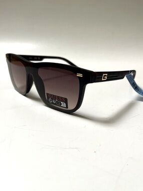 NWT GUESS Square Sunglasses GF0183 Matte Tortoise Shell Brown Classic